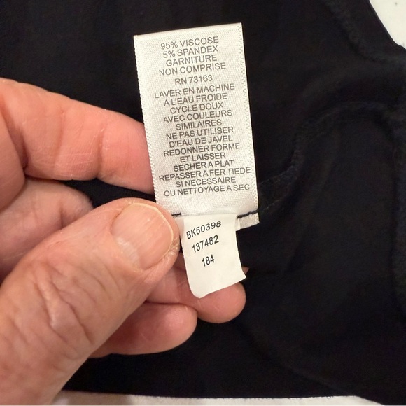 Cupio Scoop Neck Top 3/4 Sleeve Black Floral Embroidery Boho Edgy Women’s Sz M - Picture 9 of 9